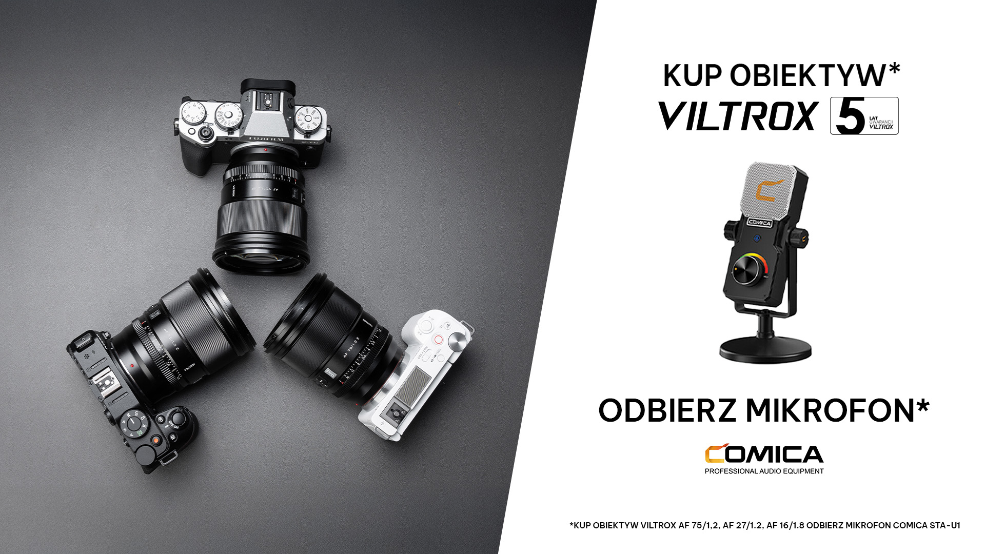 Promocja „Kup Obiektyw Viltrox i odbierz mikrofon Comica”