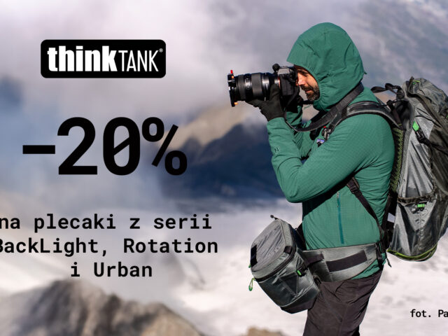 Skorzystaj z 20% zniżki na serie BackLight, Rotation i Urban marki Think Tank